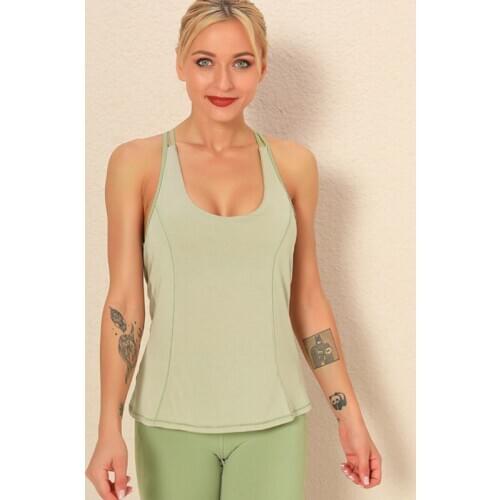 Popular Womens Sports Vest Loose Breathable Wicking Sports Fitness Yoga Bra Slim Shaping