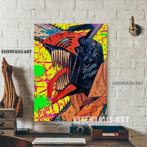 Chainsaw Man Pop art design Canvas Wall Art Painting Poster Bedroom study studio print Living kid Room Home Decoration Prints