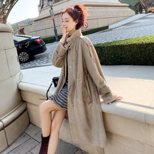 Plus Size Winter Fashion 2021 New High Quality Imitation Mink Coat Women Long Fur Coats Female Loose Thick Warm Teddy Jacket