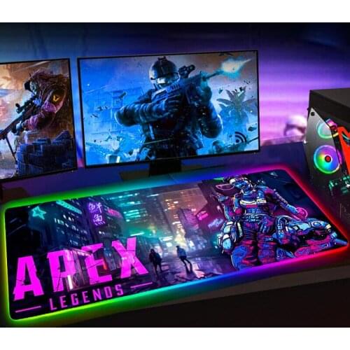 RGB LED Mousepad Apex Legends Mause Pad Gaming Accessiores Mouse Pad 35x60 Keyboard Mat 90x40 Podkladka Pod Mysz Tapis De Souris