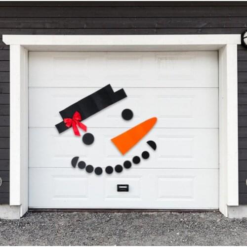 DIY Christmas Snowman Decoration Outdoor Garage Door Old Man Elk Bow Hat For Outdoors Christmas Decoration Holiday DIY Snowman