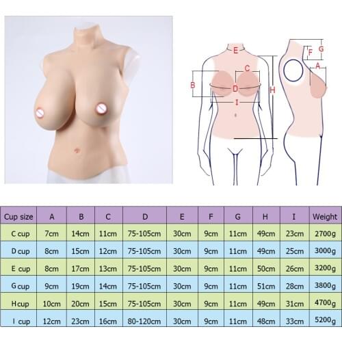 C-I Cup Silicone large fake Boobs for transgender shemale False pechos crossdresser breast forms drag queen men to female