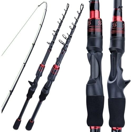 Sougayilang Lowest Profit 1.8m 2.1m Carbon Fishing Rod Telescopic Casting Spinning Fishing Rod Travel Fishing Tackle Lure Rod