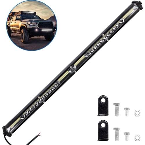 TiOODRE Car Ultra-Thin Single-Row LED Light Bar 24V Truck Spotlight 12V Off-Road Car Roof Front Bumper Modified Light Strip