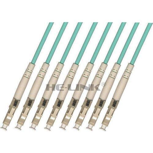 LODFIBER 100M LC-LC Outdoor Armored 10G OM3 MM 8 Strands Fiber Optic Cable Patch Cord