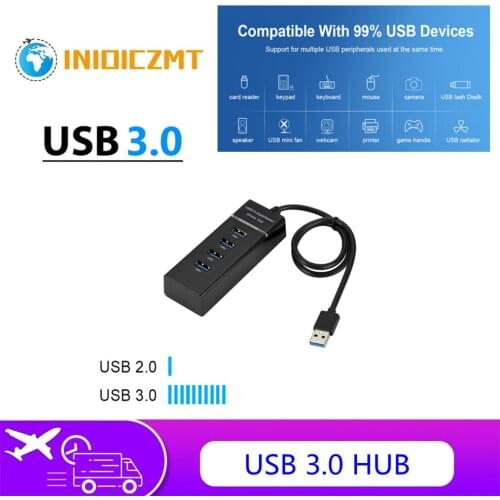 INIOICZMT1pc High Speed USB 3.0 HUB Multi USB Splitter 4 Ports Expander Multiple USB Expander Computer Accessories For Laptop PC