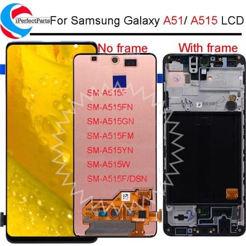 6.5'' For Samsung Galaxy A51 LCD with Frame Touch Panel Sensor Assembly For Samsung A515 LCD A515F A515F/DS,A515FD, A515FN/DS
