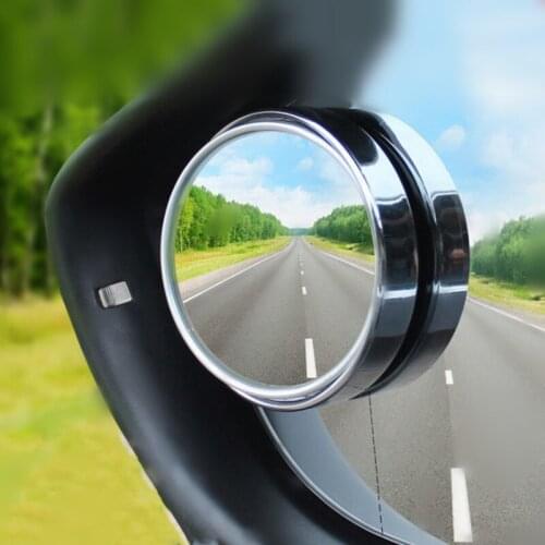 1pcs 360 Degree Angle Rotary Push Car Rear View Small Round Mirror Auto Large Vision Reverse Car Accessories Interior