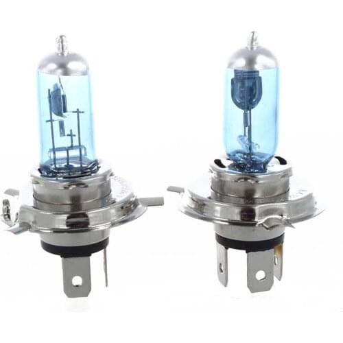 2 x H4 SUPER WHITE HEADLIGHT Bulbs Bulb Car Head Light