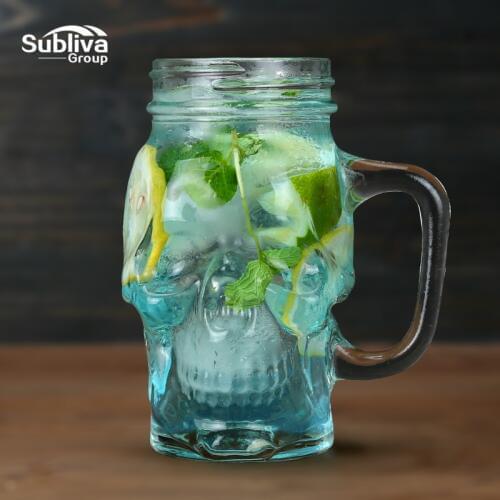 500ml Skull Glass beer stein shot wine glass Head Whiskey Drinking popular design new fashion party