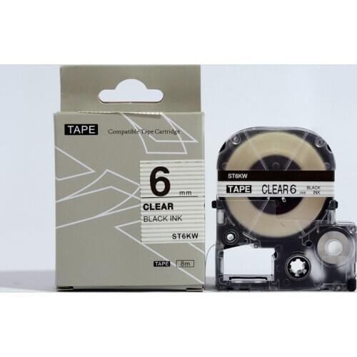 5PK/lot KINGJIM ST6KW for labelworks ST6KW compatible for LW-300 LW-400 labelling maker label tapes