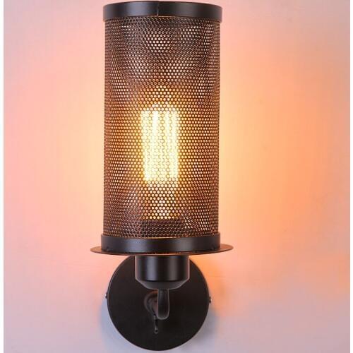 American country retro loft light bar balcony aisle stairs Nordic coffee aisle wall light