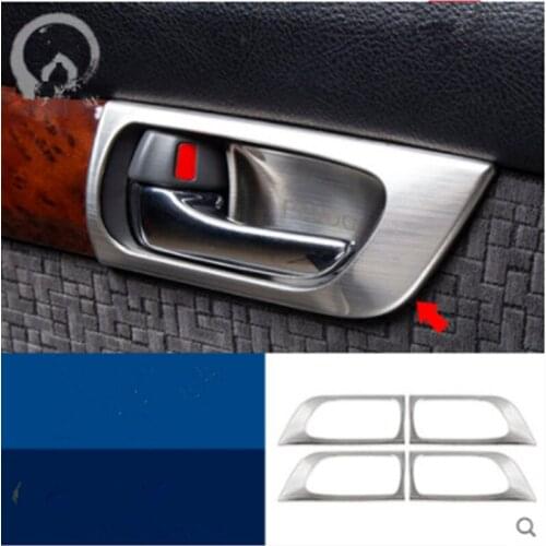 Car Door interior Handle bowl Frame Cover Trim Sticker Car Styling Fit For Toyota Prado 2003-2009
