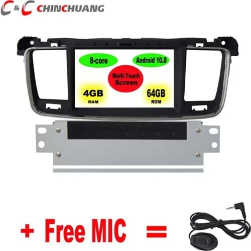 4GB + 64GB Octa-core Android 10.0 Car DVD Player for Peugeot 508 2011-2017 Citroen DS5 head unit radio multimedia GPS Navigation