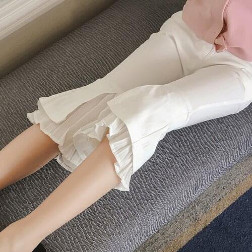 Girls' Spring Summer 2018 New Arrival Fashion Flexure Bottoms Thin Trousers Seven Pants Big Children Casual size 110-140 150 160