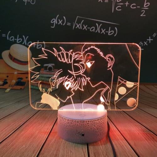 Anime Hunter X Hunter Killua Figure 3d Night Lamp for Kids Child Bedroom Decor Nightlight Manga Gift Night Light table lamp