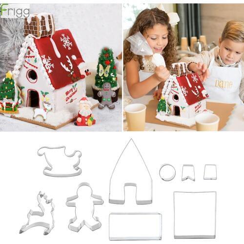 DIY Stainless Steel Christmas Cookie Mould Merry Christmas Decoations For Home Happy New Year Decor 2021 Navidad 2020 Xmas Gifts