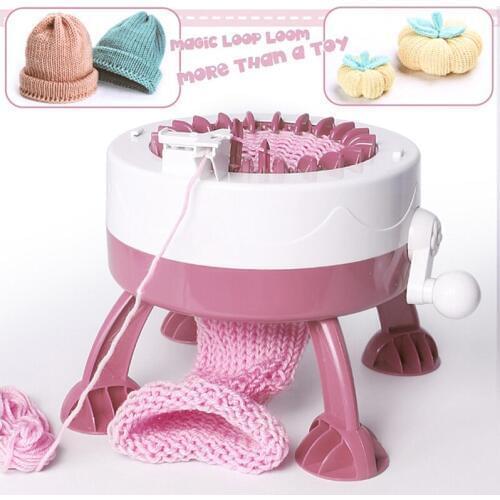 2Style Plastic Needle Sewing Tools DIY Hand Knitting Machine Weaving Loom for Scarf Hat Kids Children Handmade Pretend Play Toys