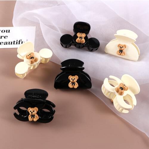 Korean Hair Claw Clips Barrette Clamp Plush Koala Bear Ponytail Crab Girls Hair Hairpin Hair Styling Accessories For Women