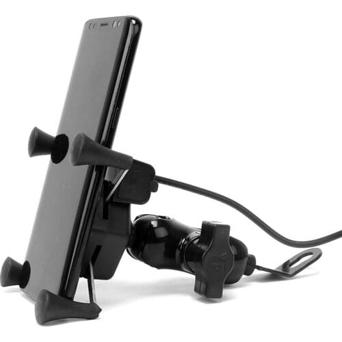 Cycling Mount Holder Bracket with USB Charger for Motorcycle Bike Bycycle Handle Bar Stands for Mobile Phones