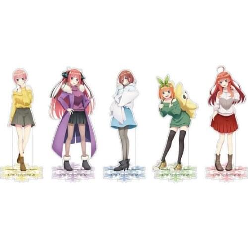 Hot Acrylic Figure Stand Model Plate Desktop Toy Anime The Quintessential Quintuplets Winter Clothes Nakano Ichika Nakano Miku
