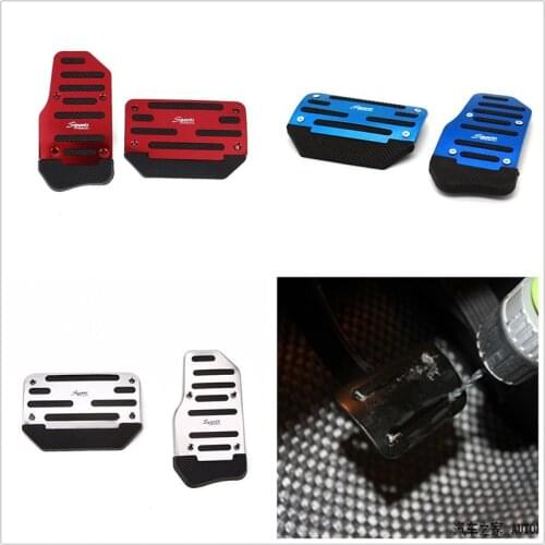 2PCS Universal Anti-skid Pedal Car Pedals Set Kit Aluminum Alloy Non-slip Foot Brake Cover Manual Transmission Car Accessories
