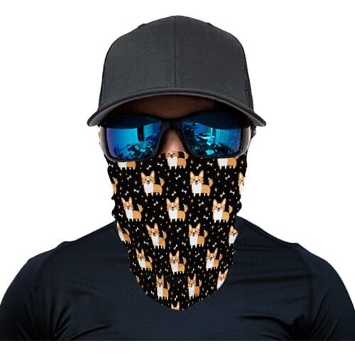 New Arrive Fashion Custom DIY Dog Pet Designed 3D Print reusable breathable Scrunchie Bandana Scarf Customer DropShipping