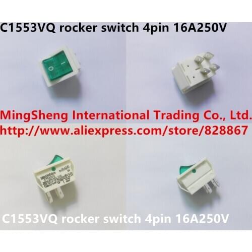 Original new 100% C1553VQ rocker switch 4pin 16A250V
