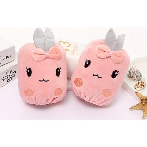 Autumn and winter fleece warm antifouling protective sleeve short cute cartoon men and women baby infant three-dimensional