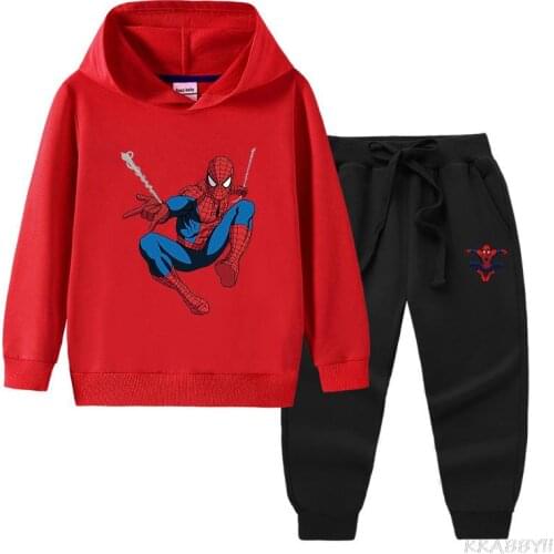 Disney Spider-man Autumn Toddler Girls Clothes Outfit Kids Print Tracksuit For Girls Boys Disney Children Clothing