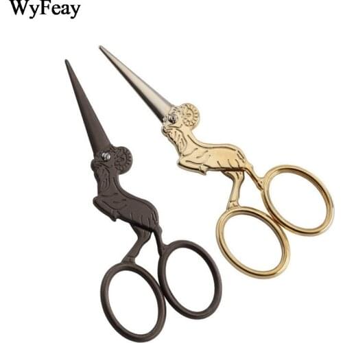 Sheep Shape Innovative Zakka Stainless Steel European Embroidery Retro Vintage Scissors Sewing Scissor Needlework Tailor Shears