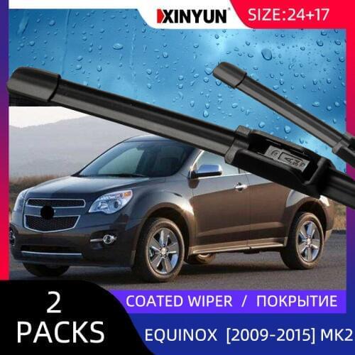 Coated wiper Front Wiper Blades For Chevrolet Equinox MK2 2010 - 2017 Windshield Windscreen Front Window 24"+17"