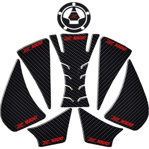 Psler Motorcycle Carbon Fiber Fuel Gas Oil Cap Pad Sticker Fuel Tank Pad Protector Sticker Traction Tank Pad Stickers For Kawasa