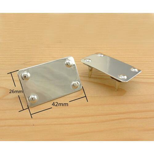 26mm x 42mm ( 1 3/16" x 1 7/8) Blank Nickel metal logo labels tags , Metal Label, Label , Logo label