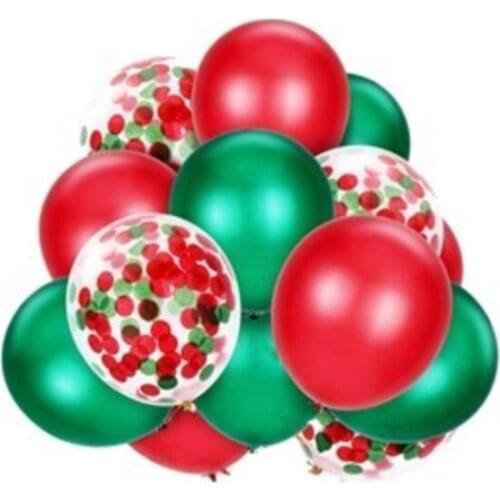 Christmas Balloon Bundle 30Adet Red Green Transparent Balloon christmas decorations рождественские украшения