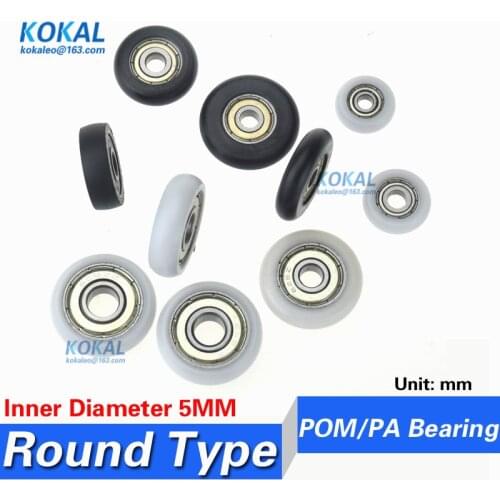 10PCS high quality 625zz 695zz ball bearing coated with POM PA nylon sliding roller wheel guide round type nonstandard bearing