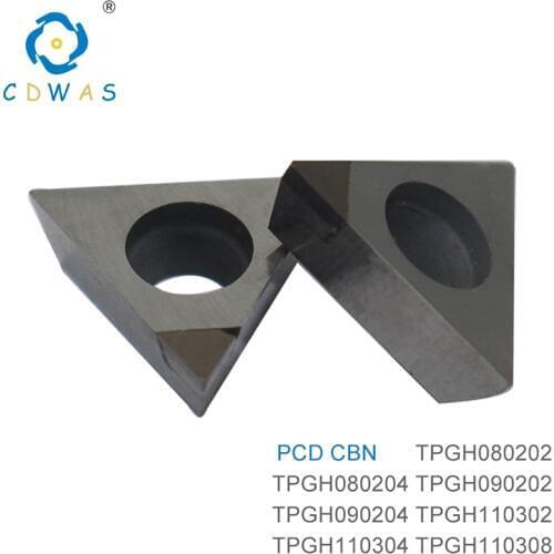 TPGH080202 TPGH080204 TPGH090202 TPGH090204 TPGH110302 TPGH110304 PCD CBN Diamond Inserts Milling Turning Tool CNC Lathe Tool