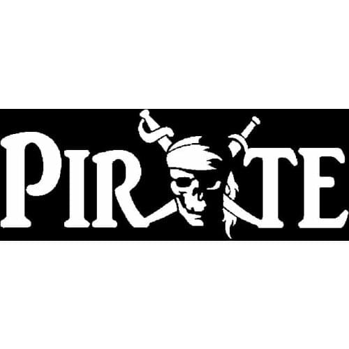 Vinyl Decal Personality Skull Pirate Car Sticker Anti-UV Waterproof Car Window Body Decorative Stickers Accessories Black/Silver