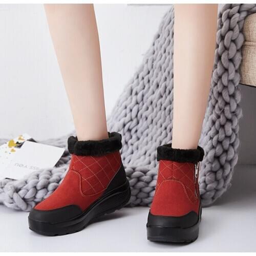Plus Size Winter Womens Sneakers Snow Boots Woman Warm Skidproof Chunky Boots Femme Fashion Ankle Sneakers Women Platform Shoes