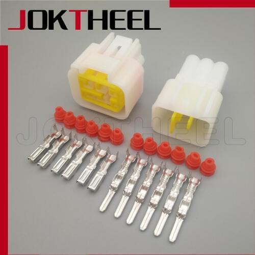 1/5/10/20 sets Furukawa 6 Pin way male female electric Adapter wire connector housing with terminal FW-C-6M-B FW-C-6F-B