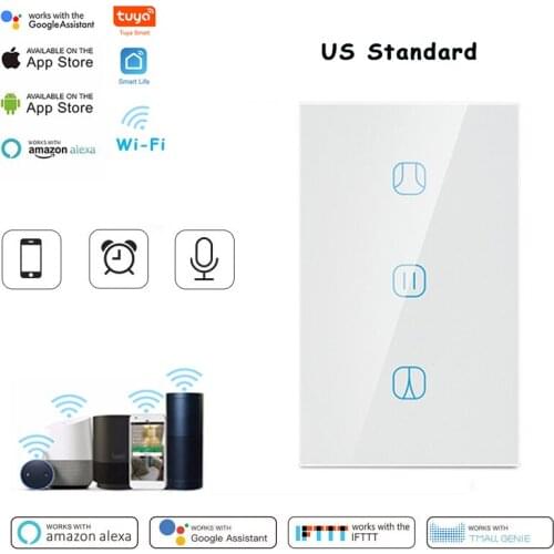 1/5PCS Tuya Smart Life WiFi Curtain Switch Smart Home For Roller Shutter Blind Motor Google Home Amazon Alexa Voice Control