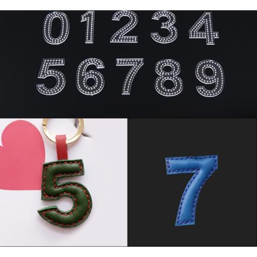 1 Set DIY Handmade Acrylic Leather Template Digital Pendant Hanging Pendant Sewing Pattern Durable Version Laser Cutting