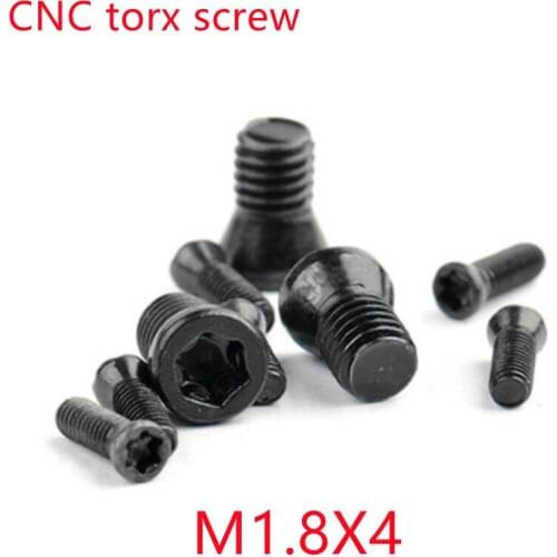 1000pcs M1.8*4 m1.8x4 CNC Insert Torx Screw for Replaces Carbide Inserts CNC Lathe Tool