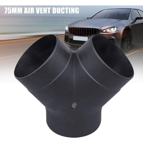 75mm Air Vent Ducting Y Piece Elbow Pipe Outlet Exhaust Connector Durable For Webasto Eberspaecher Air For Diesel Parking Heater
