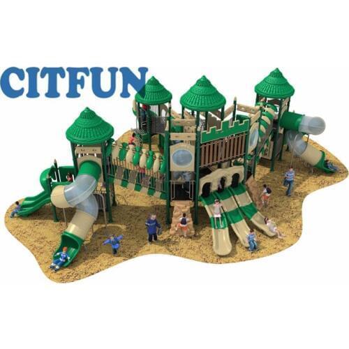 2018 New Style Big fun Rotating slippery slide for Amusement Park, Childrens outdoor playground Equipment OP18H-028A