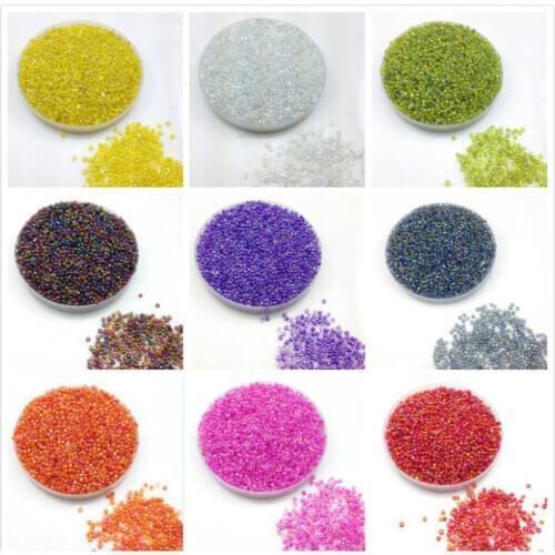 16g 1000pcs 2mm AB Transparent Round Garment Beads Loose Spacer Cezch Glass Seed Beads Handmade Jewelry DIY Making Bead ABT2M