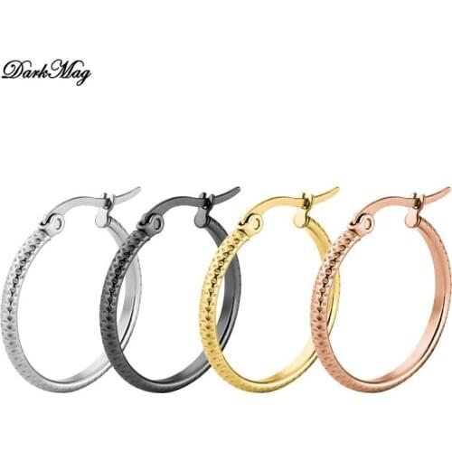 DarkMag New Gold Color Earrings for Women 1 Pair Geometric Small Hoop Earrings Set Huggie Jewelry Wedding Bijoux Brincos