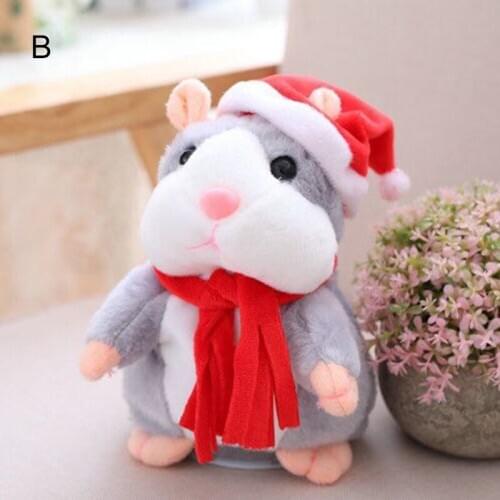Talking Toy Hamster Imitating Talking Plush Toy Repeating Plush Animal Toy Fun for Kid LBV