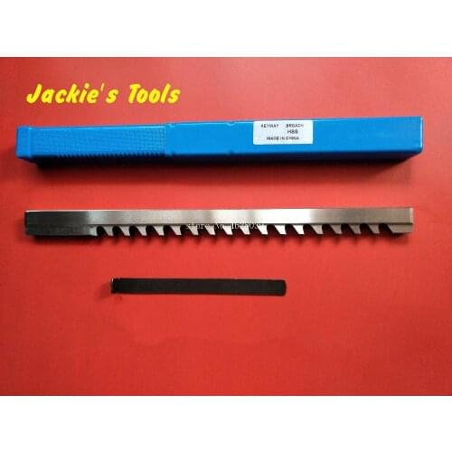HSS Keyway Broach 3/32 B Push-Type Inch Size Broach Cutting Cutter Tool for CNC Machine
