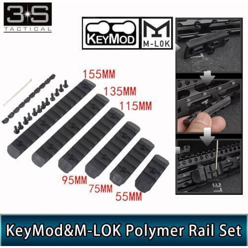 Keymod & Mlok Handguard Picatinny Mount Rail Weaver Rail Adapter Rail Mount Picatinny Rail Accessories